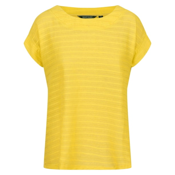 Regatta - Camiseta Adine de Rayas para Mujer (Amarillo Maíz)