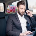 thumbnail image 6 of Kirby Animal Cartoon Car Headrest Cover Decor Vehicles Seat Pillow Cover Protector Accessories Auto Front/Rear Seats Head Rest Cover Universal Fit Most Cars Sedan SUV Van, 6 of 7