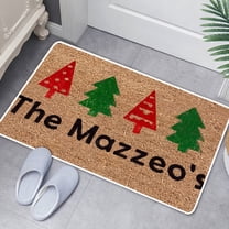 Qocolhg Christmas Decorations Floor Door Mat, Welcome Doormat with Non-Slip Backing for Indoor and Outdoor, 16x24 inch Front Door Welcome Doormat for Home Entrance, Outside Entry, Yard, Floor