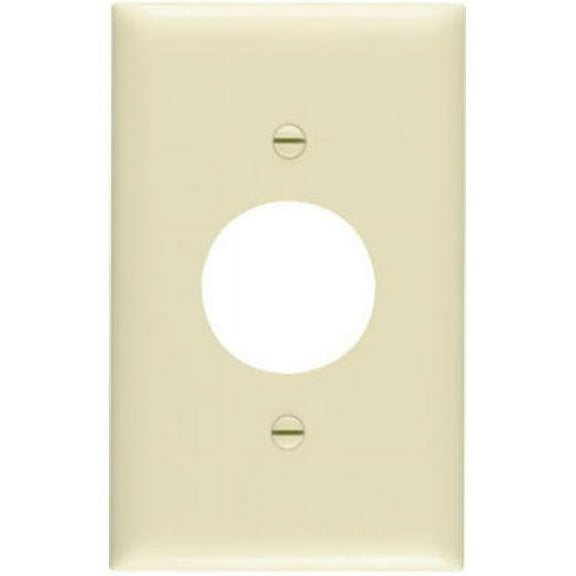 Pass & Seymour SP7IU 1 Gang Single Outlet Opening Urea Wall Plate, Ivory