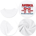 thumbnail image 4 of UACY Kids 250 Anniversary USA Shirts 250 Year American Flag Tshirt Boys and Girls Happy 250th Tee 4th of July Tops (White, 6-7 Years), 4 of 6