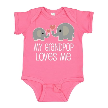 

Inktastic Grandpop Loves Me Grandchild Gift Baby Boy or Baby Girl Bodysuit