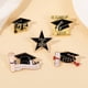 thumbnail image 3 of 5 uds sombrero de mujer Pin de solapa de graduación para la temporada de graduación broches y pines de gorro de graduación negro para mujer, 3 of 6