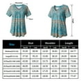 thumbnail image 3 of U.Vomade Women’s Short Sleeve V Neck Floral Blouses Henley Shirt Tunic Tops Plus Size M-4X, 3 of 3
