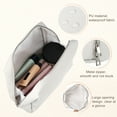 thumbnail image 5 of Unique Bargains Small Portable Travel Cosmetic Bag for Women Zipper PU Leather Makeup Bag Suitable for Lipstick White, 5 of 7