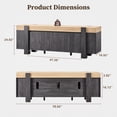thumbnail image 2 of KeyWhat Modern TV Stand for TVs Up to 80", Storage Cabinet, 6 Compartments, Hidden Handles, 2 of 8