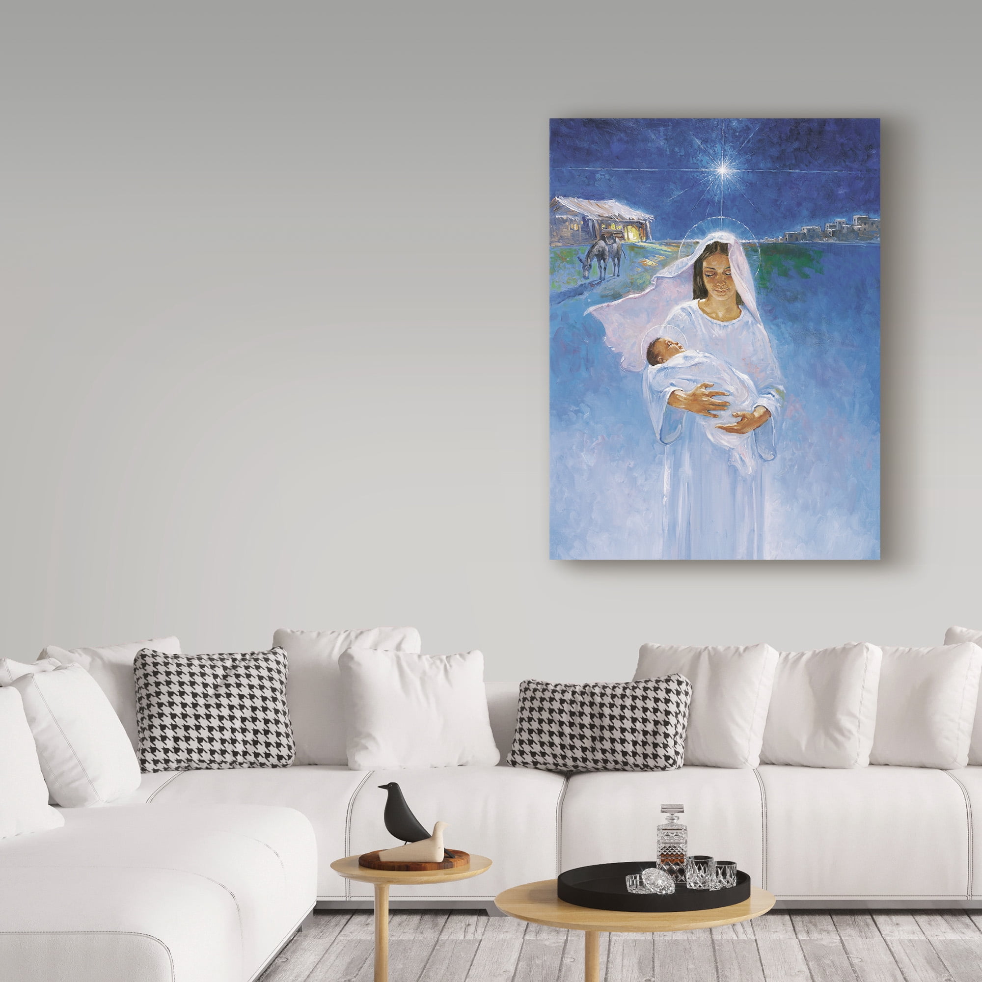 Trademark Fine Art 'Mary With Jesus' Canvas Art by Hal Frenck