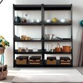 thumbnail image 3 of HXEternal 72" H Ultra High Strength Steel Heavy-Duty 5-Tier Adjustable Metal Storage Shelves, 35.5" L x 15.8" W x 72" H, 2500 LBS Capacity, 3 of 7