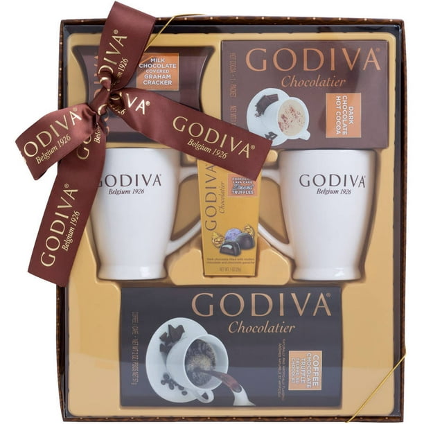 Godiva Mug for Two Holiday Gift Set, 6 Piece