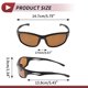thumbnail image 4 of Gafas de montar para motocicleta 1 Pc Unique Bargains Anti-reflejo Tri-acetel Celulosa PC UV400 Gafas de sol para ciclismo Lente Marrón Marco Negro, 4 of 6