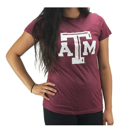 Texas A&m Shirt - Creative Apparel Women' s Texas A&M Maroon Glitter T-Shirt