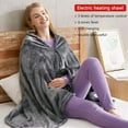 thumbnail image 4 of Komiseup Heated Blanket Electric Throw, Wearable Heated Blanket Shawl, Portable Heated Blanket, Cordless Zip Heated Throw Blanket With 3 Heating Levels And 8 Heating Pads, 4 of 9