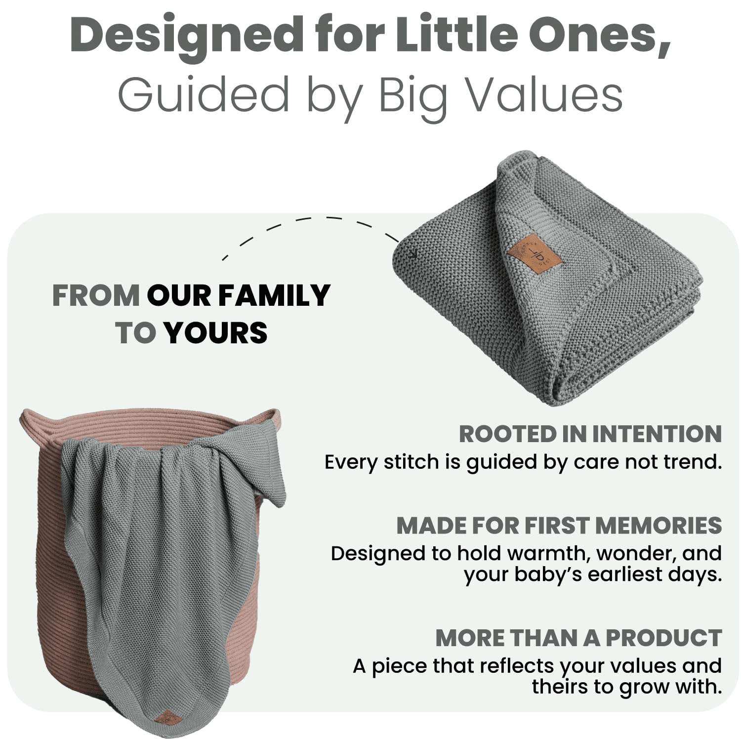 Little Dedi 100% Organic Cotton GOTS certified Baby Knitted Blanket with Gift Box - Soft Toddler, Crib, Stroller Blanket - Neutral Swaddle and Receiving Blanket for Newborns, 30"x40", Green