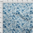 thumbnail image 3 of oneOone Polyester Spandex Teal Blue Fabric Floral Diy Clothing Quilting Fabric Print Fabric By Yard 56 Inch Wide-4F, 3 of 6