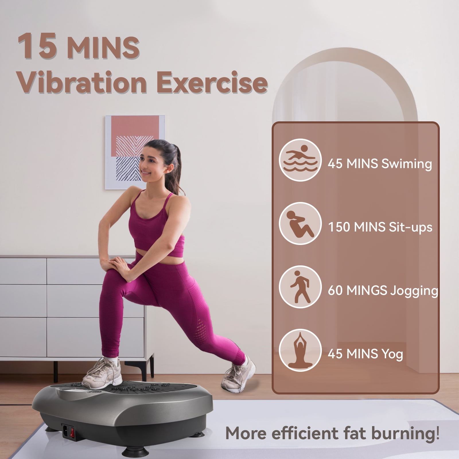 FLYBIRD Vibration Plate Exercise Machine, Lymphatic Drainage Machine, Whole Body Workout Vibration Platform W/ 2 Resistance Bands For Wellness And Fitness-Blue Link 🖇️🖇️🖇️ In Comment #ad