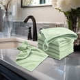 thumbnail image 4 of Washcloths 6 Pack, Super Soft Microfiber Face Towel, Reusable Washable Makeup Remover Cloth, 11.8x11.8 inch, Light Green Facial Cleaning Cloth, 4 of 8