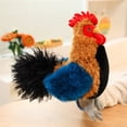 thumbnail image 5 of Simulated Rooster Stuffed Animal Doll 11.8in Squishy Hen Plush Toy Decor- Fun Farm Animals, 5 of 5