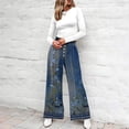 thumbnail image 5 of Dress Pants Women Petite High Waisted Wide Leg Summer Beach Vacation Pants Boho Lounge Casual Palazzo Trousers, 5 of 7