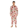 thumbnail image 2 of Bus Pattern Design Adult onesie Pajamas, Crystal Velvet Ultra Soft Warm Jumpsuit for Men and Women, 2 of 7