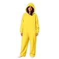 thumbnail image 2 of ZHOGXU Hooded Jumpsuits Unisex Zipper Front Bodysuit Cozy Lightweight Hoodie Rompers Nightwear,Yellow,XXXL, 2 of 8