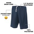 thumbnail image 4 of Justice League Movie Aquaman Logo Mens Lined Mesh Shorts, Navy, Large, 4 of 6