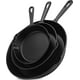 thumbnail image 1 of Juego de utensilios de cocina Utopia Kitchen de hierro fundido de 3 piezas con sartén, 1 of 7