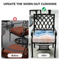thumbnail image 4 of Outdoor Patio Cushion Covers 4 Pack Blue Ocean Waves Patio Chair Cushion Covers with Ties and Zipper Beach Ombre Waterproof Outdoor Seat Cushion Covers for Patio Furniture 20"x18", 4 of 8