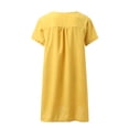 thumbnail image 4 of SMihono Robe d'Été Bohème pour Femmes Grande Taille Robe à Manches Courtes Vintage Rétro Col en V Ample avec Impression, 4 of 4