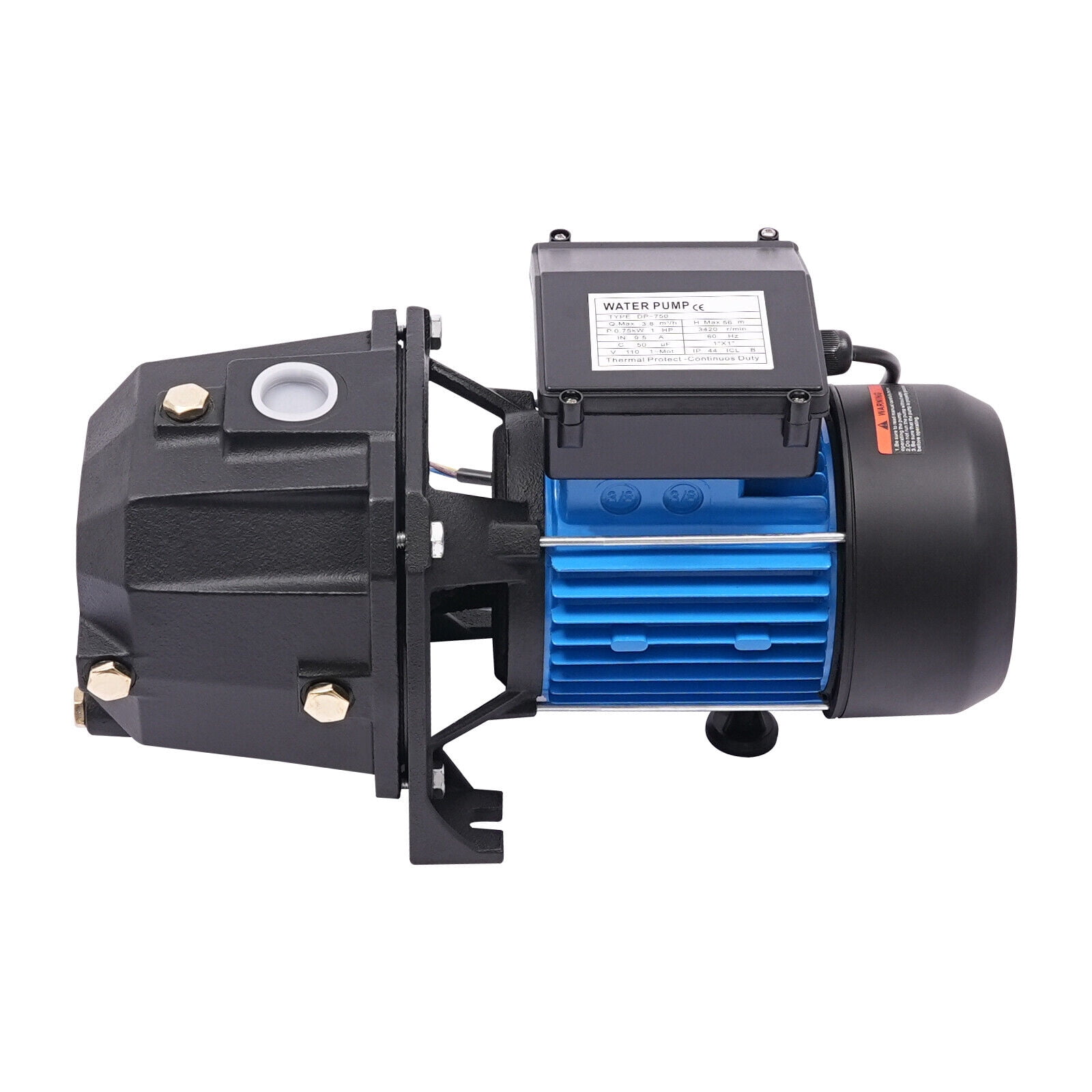 Garden 1HP Water Pump 134.2ft³/h Flow Rate Shallow Well Pump Water Pump Versatile for Farms and Grasslands