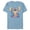 Ocean Blue, variant on Lilo & Stitch in Hawaiian Floral Print - Short Sleeve Blended T-Shirt for Adults - Customized-Ocean Blue