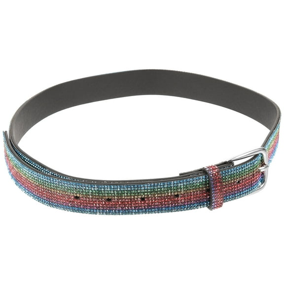 unbranded Rhinestone Belt Rainbow Pants Waist Belt Women Jeans Belt Buckle Dresses Waist Belt
