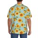 thumbnail image 3 of Balery White Polka Dot Sunflower A Camisa Casual de Manga Corta con Botones para Hombre, Texturizada, Estilo Cubano, para Playa, Verano-4X-Large, 3 of 5