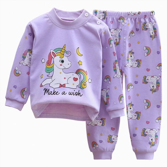 TOWED22 Toddler Boys Fall Clothes 2 Piece Long Sleeve Print Pattern Crewneck Sweatshirt Fleece Pants Soft Outfits Set(Purple,9-10 Y)