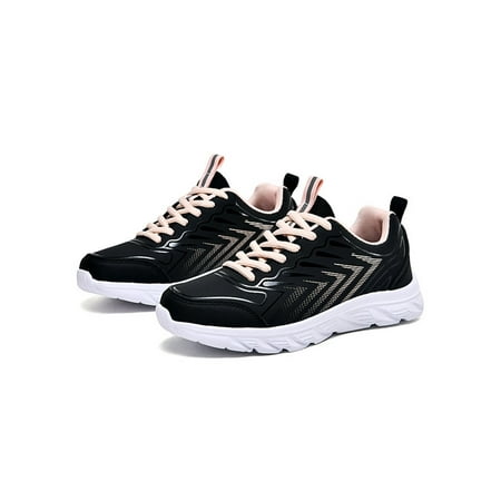 

Rotosw Womens Running Shoe Plush Lining Casual Shoes Color Block Sport Sneakers Lightweight Anti-Collision Trainers Gym Non-slip Flats Pink 5.5