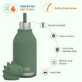 thumbnail image 4 of Botella de agua Asobu con aislamiento de acero inoxidable, diseño de dinosaurio, 500 ml, 4 of 5
