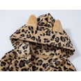 thumbnail image 5 of Topgal Teen Robe for Girls Cozy Classic Yellow Leopard Bathrobe Toddler Big Kid Size 12, 5 of 7