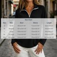 thumbnail image 3 of yeiolnoer Tops for Women Loose Fit Long Sleeve Casual Shirts Quarter Zip Lapel T Shirt for Athletic Workout(Black,Medium), 3 of 6