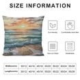 thumbnail image 6 of JRXY Seaside Wave Pillow Covers Ocean Tropical Beach Sea Coast Sunset Dusk Blue Summer Hawaii Decorative Throw Pillow Covers Cushion Case for Sofa Couch,2 Pcs White, 6 of 6