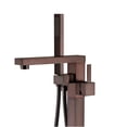 thumbnail image 7 of JERFIT Oil Rubbed Bronze Freestanding Tub Filler with Hand Shower, 3.9 GPM Modern Bathroom Faucet for Bathtub, 7 of 7