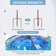 thumbnail image 4 of Bird Baths for Outdoors, Glass Bird Bath Bowl with Metal Birdbaths for The Garden Outside, Blue, 31 Inch Height, 4 of 8