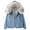 Gray, variant on Lovskoo 2024 Women's Oversized Hooded Jacket Faux Fur Warm Denim Winter Overcoat Sherpa Lined Denim Qulited Jacket Jean Coat Black