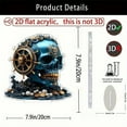 thumbnail image 7 of nvzhuang Halloween Skull Decoration 2D Flat Acrylic Colorful Gothic Mechanical Style Miniature Desk Decor, 7 of 7