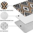 thumbnail image 5 of Brown Geometric Triangle Diamond Pattern Bathroom Rugs Sets 3 Piece,Toilet Cover Set,Absorbent Non Slip Bathroom Mats Sets with U-Shaped Contour Rug Toilet Rug Set, 5 of 5