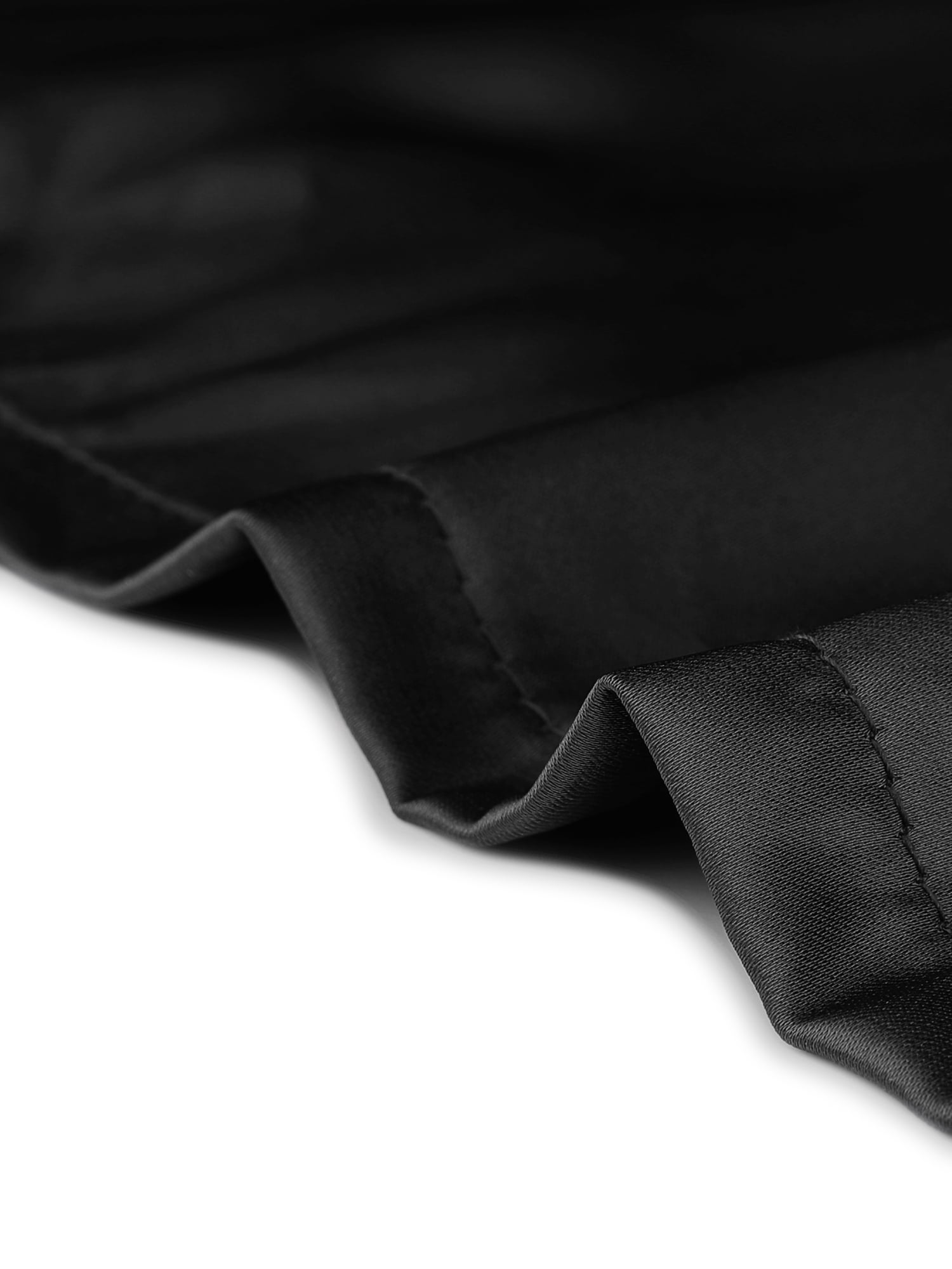 Unique Bargains Women's Pajama Loungewear Long Sleeves Tops and Pants Satin Sleepwear Sets