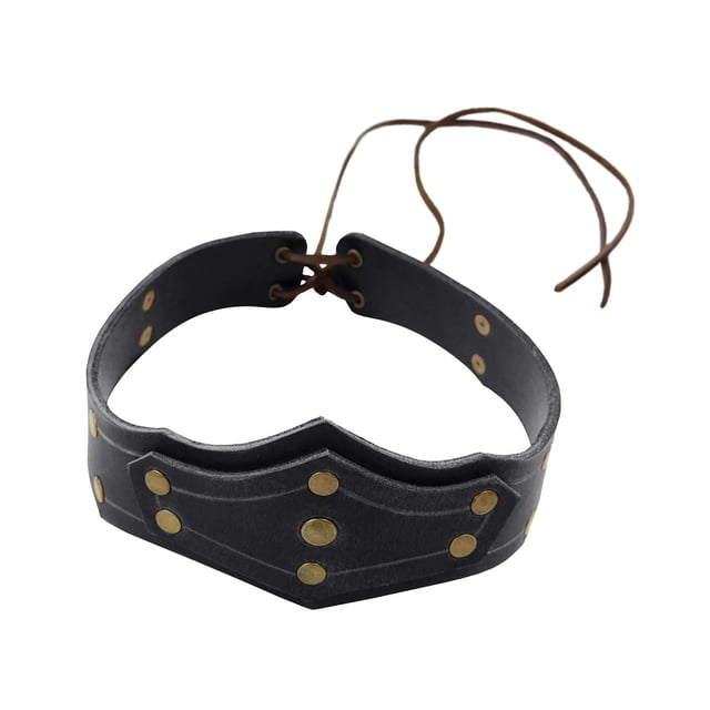 Tocado de cuero Sunnimix accesorios de Disfraz medieval negro