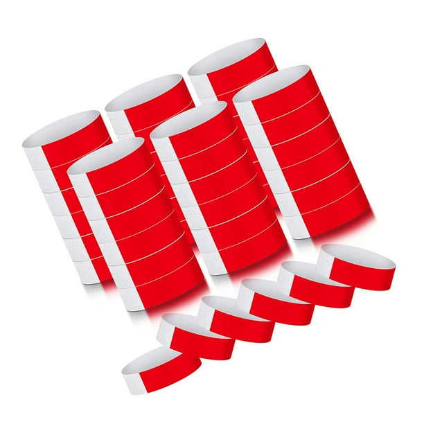 Billuyoard 6 rollos de pulseras de papel para club nocturno, surtido de pulseras para fiestas, Kit surtido, brazaletes portátiles para eventos de un solo Kits de decoración para fiestas Blanco Billuyoard HA084146-06