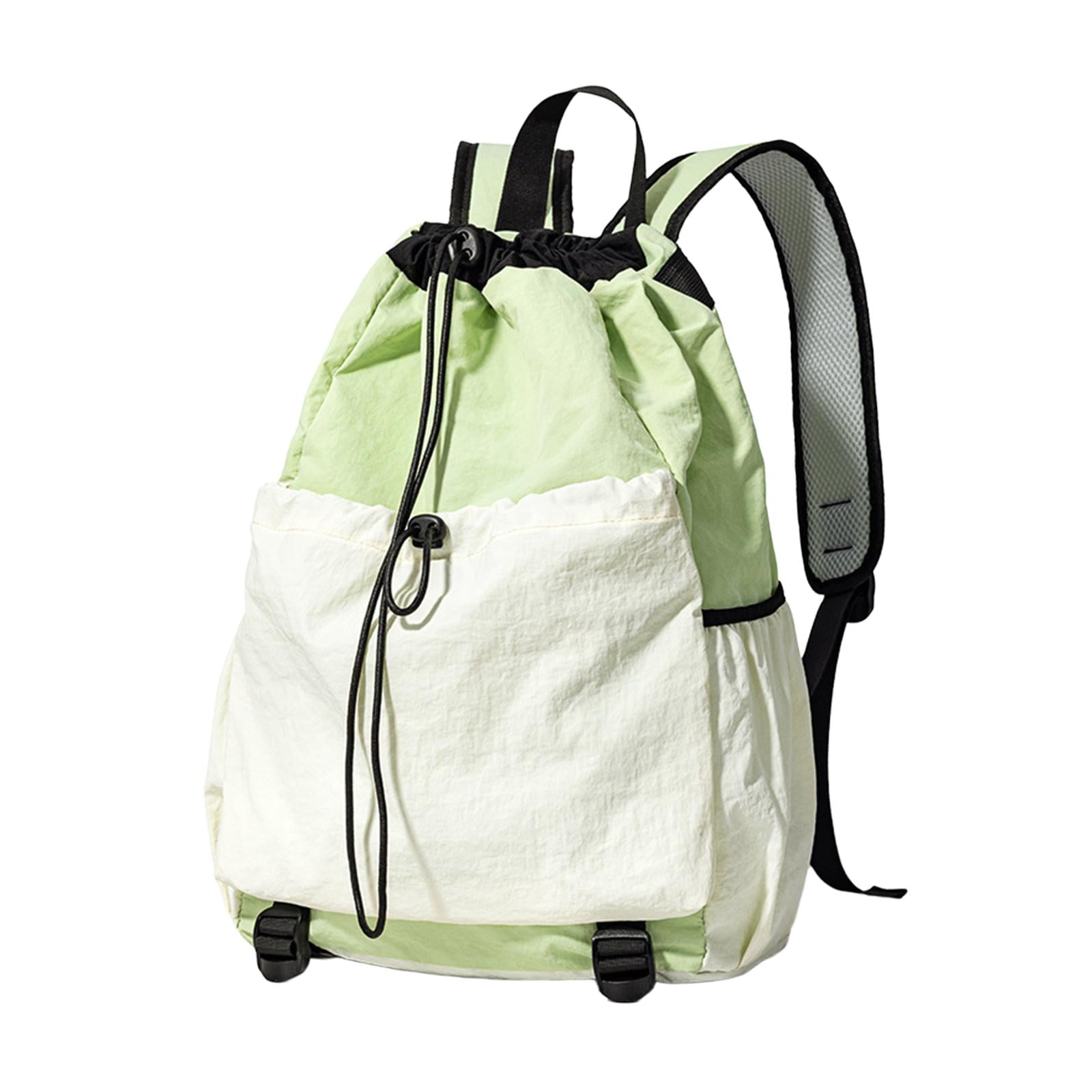 GARENDE Drawstring Backpack Badminton Backpack Daypack Professional Tennis Racket Bag Racquet Carrying Bag for Pickleball Gym Fitness Light Green