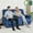 Navy Blue, variant on MCombo Zero Wall Hugger Power Recliner Loveseat with Console for Living Room, RVs, Small Spaces, Fabric, Navy Blue