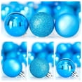 thumbnail image 2 of 24 bolas de Navidad pequeñas, adornos navideños, bolas de árbol de 3 cm, adornos de árbol multicolor pastel, colgante para decoración de fiesta de bodas de vacaciones (1,18 pulgadas, azul claro) Xemadio ZFSDFLD103, 2 of 7