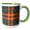 Green/White, variant on 3drose, Image of Jacobite Clan Kilt Scottish Tartan Plaid Pattern, 11oz Two-tone Blue Mug
